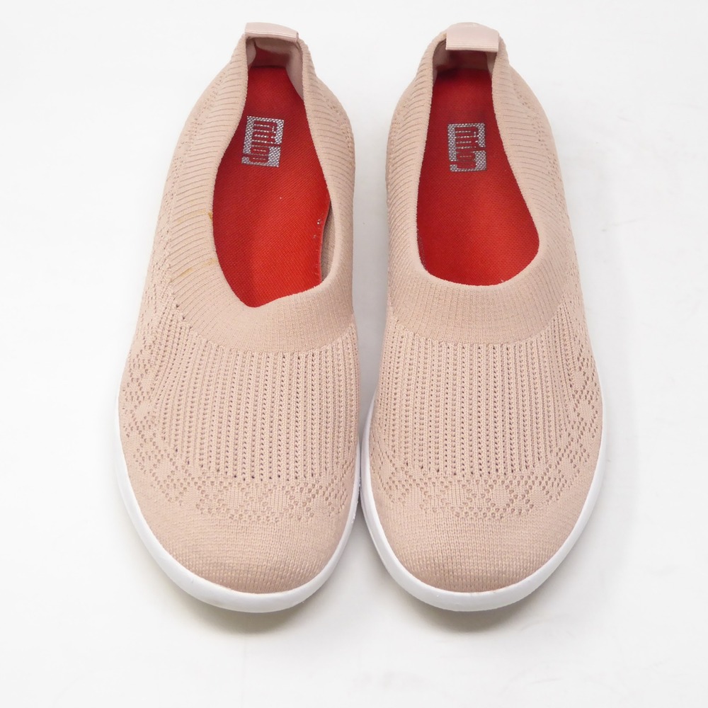 FitFlop Womens Uberknit Ballerina Shoes Pink Slip On Sneakers 10 - Picture 4 of 10